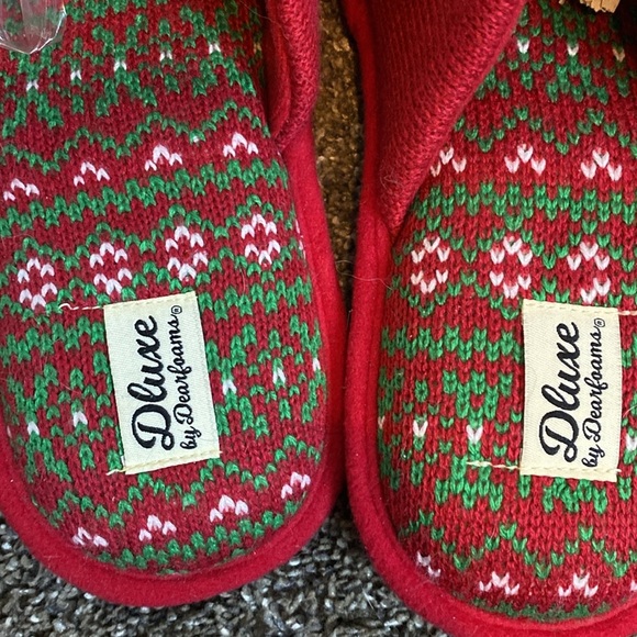 Dearfoams His & Her Ugly Christmas Sweater Slippers NWOT - Picture 4 of 6